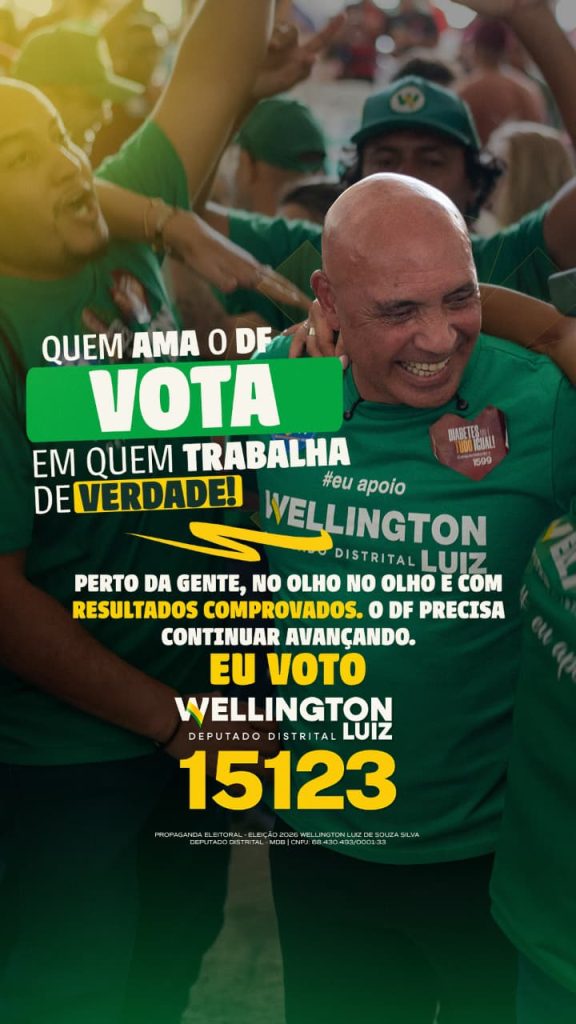 Arte Wellington Luiz 15123 - Quem ama o DF vota